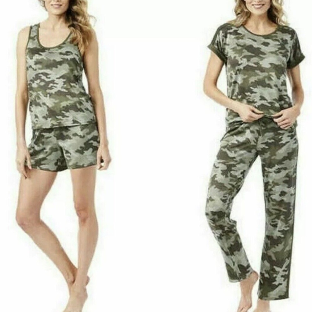 SOLD- Lucky Brand Ladies' 4 piece Tee, Tank, Short & Pant Pajama Set